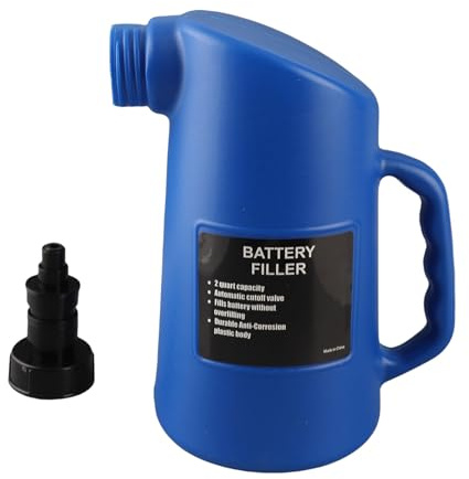 Qqmora Bottiglia d'acqua per batterie a ciclo profondo rapido, resistente, per riempimento di liquidi al piombo, strumento di riempimento per batterie, bottiglia di riempimento per