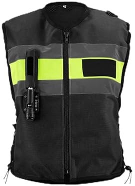 YXYECEIPENO Motorradweste Mit Airbag Reflexstreifen Vorne Und Hinten 6 Stile Zur Auswahl Verwendet Für Motorradfahren, Reiten Sturzfestigkeit (Keine CO2-Gasflasche) Fahrradausrüstung