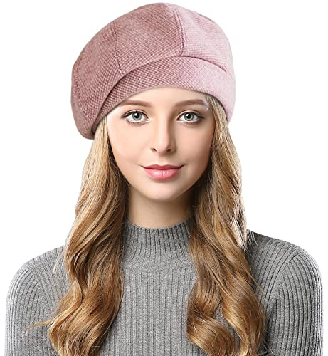 Wantonfy Berretto da Donna in Lana Beanie Cappello Berretti Femminile Autunno Inverno Cappello Invernale da Donna in Misto