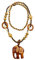 YINETTECH Vintage Ethnische Holz Elefant Anhänger Holzperlen Halskette Lange Pullover Kette Frauen Vintage Halskette Schmuck Geschenk zum Geburtstag Muttertag, Valentinstag