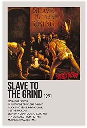 Slave To The Grind By Skid Row Singer Musik Cover Poster 1 Leinwandposter Schlafzimmer Dekor Sport Landschaft Büro Raum Dekor Geschenk Unframe:40 x 60 cm