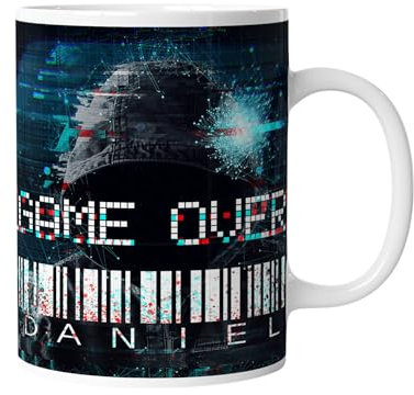 timalo® Tasse Gamer mit Namen bedrucken lassen | Kaffeetasse Gaming Motiv mit echtem Barcode personalisiert mit Wunschname | mug-19