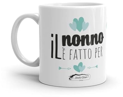 Paolo Chiari Tazza in Ceramica per Nonni, Linea, 300 ml (Nonno)