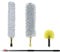 HOMCOM Kit di Pulizia per Casa e Ufficio con Asta Allungabile, Spolverino per Ragnatele, Spolverino in Microfibra e Spolverino per Ventilatore a Soffitto, Giallo e Grigio