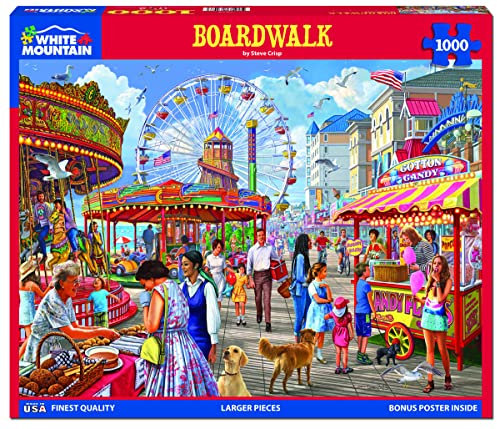 White Mountain - Boardwalk, 1000 Teile Puzzle, Karneval Puzzle