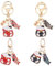 WEBEEDY 4 Pcs Maneki Neko Chat Chanceux Porte-clés Fengshui Fortune Japonais Faisant Signe Chat Porte-Clés pour Sac à Main de Voiture Sac à Dos Sac à Main Cadeaux D'Anniversaire