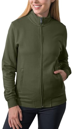 HRM Damen Premium Full-Zip Sweat Jacket I Fair Trade Damen-Sweatjacke, 360 g/m² I Aus 70% Baumwolle & 30% recyceltem Polyester