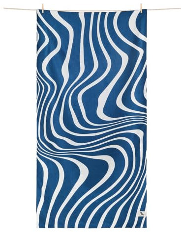 Dock & Bay Badetuch für Zuhause, schnell trocknend, super saugfähig, inklusive Tasche, Marineblau, Größe L (160 x 70 cm)