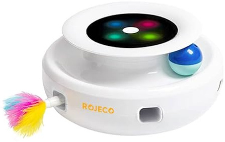 ROJECO 2-in-1 Interaktives Katzenspielzeug