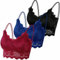 Leezepro Damen BH Set: 3er Pack Push up Crop Top Bustier Spitze Sport BH für Alltag Yoga Fitness