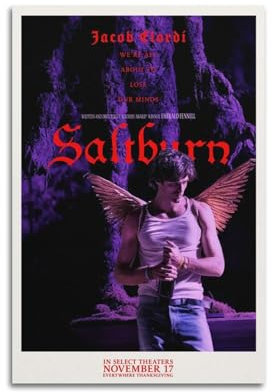 Ink blot Filmposter Saltburn, Wandkunst, Dekoration, Wohnzimmer, Schlafzimmer, Dekoration, Poster, 30 x 45 cm, ungerahmter Stil
