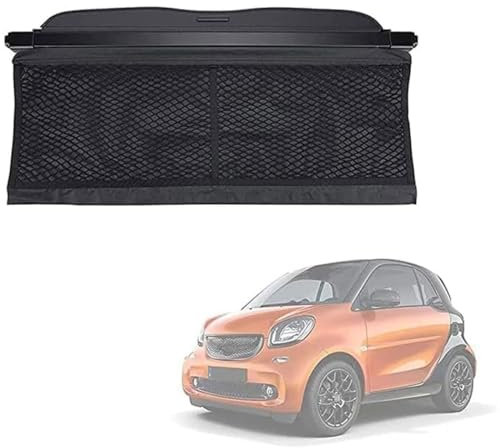 Auto Einziehbare Hintere Kofferraum Hutablage für Sm-Art 453 Fortwo Forfour 2015-2019, Laderaumabdeckung Kofferraum Schutz Abdeckung Rollo ZubehöR