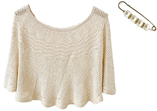 Jersey para mujer de corte corto blanco - Top mujer playa - toalla de playa verano poncho de playa Boho túnica de playa de ganchillo túnica de malla para playa pareos ganchillo vestido de playa de
