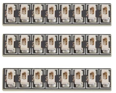 eMagTech 3pcs 8-Port Erweiterungsplatten DIY Kit Kompatibel mit LEGO Andere Bausteine für LED-Lichter, Kabel, Stromoptionen, 31,6 x 6,5 mm