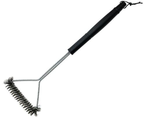 Grillbürste Langer Griff Edelstahl Borsten Dreieckig 51cm Holzkohle- & Gasgrill