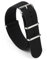 WAHRE Geripptes Uhrenarmband, 20 mm, 22 mm, Nylon-Uhrenarmband, Ersatz for Männer und Frauen, geflochtenes Armband aus ballistischem Stoff(Black,20mm)
