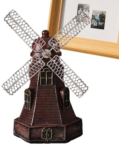 Windmühlen-Ornamente, niederländische Vintage-Windmühle, niederländische Windmühle, Modelldekoration, Retro-niederländische Windmühle, Modellstatue, Miniatur-Kunst-Windmühle, Ornamente für Kinder