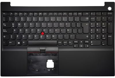 AKGIFT Teclado de Computadora Portátil Compatible para Lenovo ThinkPad E15 Gen 2 SN20U63990 01XY010 5M10W64584 5M10W64513 Latín Funda de Palma Carcasa Sin retroiluminación