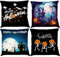 BINXWA Halloween deko Kissen 45x45, Halloween Kissen 45x45 4er Set,Halloween kürbis deko Outdoor Baumwolle Leinen Kissenbezug, für Wohnzimmer Sofa Garten dekokissen