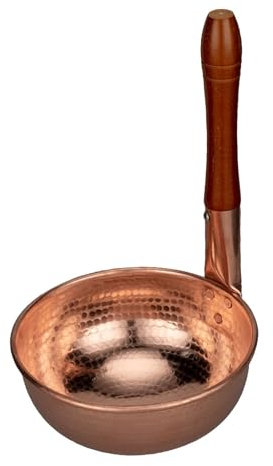perfk Olla para Fideos de Cobre Puro, Utensilios de Cocina, ollas Calientes de Cobre de Calor rápido, Cacerola Multiusos para Fiestas, reuniones Familiares, a