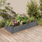 pflanzkübel 100cm hoch,pflanzwerk pflanzkübel,Hochbeet mit Einsatz Grau 120x45x25 cm Massivholz TanneGeeignet für Garten, Terrasse, Schlafzimmer, Wohnzimmer