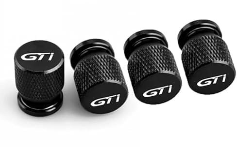 FNDYMNPG 4 Stück Auto Ventilkappen Abdeckung, für Peugeot GTI 206 207 208 306 307 308 4007 5008 407 106 Autoreifen Ventilkappen Tyre Valve Caps Auto Ventilkappen Zubehör,A