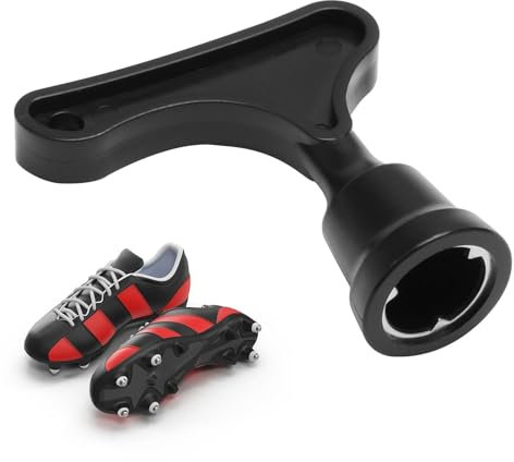YYCLIPY Football Boot Stud Removal Tool - Golf Spike Wrench - Universal Replace Adjustment Key for Soccer, Rugby & Golf Shoes - Black