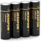 Batteria 18650 Ricaricabile 3,7V, 3300mAh Flat Top Batteria 3,7 Volt, 4 Pezzi (Batteria Non-AA/AAA)