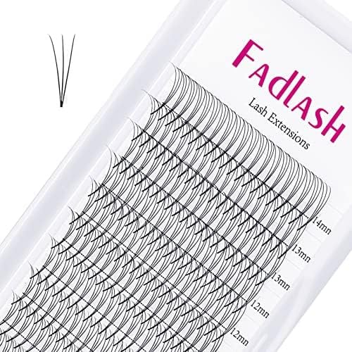 FADLASH Volume False Eyelashes 3D 0.07 mm D Curl 8-14 mm False Eyelashes Premade Russian Lashes (3D-0.07-D, 8-14 mm)