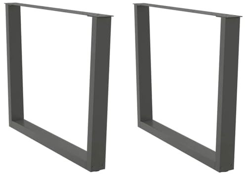 vidaXL Esstisch Beine V-Form 2 Stück Anthrazit 100x(72-73,3) cm Stahl, Bein für Tisch, Esszimmertischbein, Tischbein für Esstisch
