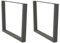 vidaXL Esstisch Beine V-Form 2 Stück Anthrazit 100x(72-73,3) cm Stahl, Bein für Tisch, Esszimmertischbein, Tischbein für Esstisch
