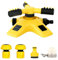 Garden Sprinkler,Water Sprinkler for Garden-Motion Activated Adjustable 360 Degree Rotation Lawn, for Plant Irrigation and Kids Playing (C,6-Points Water Connection)