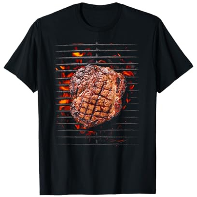 Real Men Grill – Dad & Son Boys Matching BBQ Steak Graphic T-Shirt