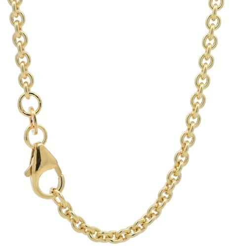 Goldkette Ankerkette rund edle Halskette massiv 333-8 Karat Gold, Länge:42 cm, Kette_Breite:2.3 mm