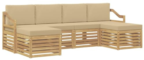 vidaXL Sofagarnituren Massivholz Akazie, Garten Patio Lounge, modernes Sofa für draußen, haltbares Möbelset, gemütliche Terrassen-Sitze