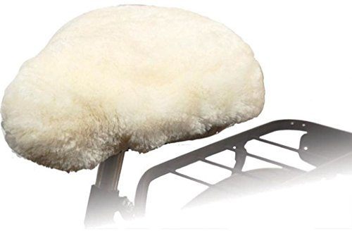 vidaXL Willex Fahrradsattelbezug, Schafsleder, Natur, Schutz für Fahrradsitz