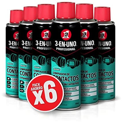 3 EN UNO Profesional Limpiador de contactos - 250ml- Pack de 6 unidades