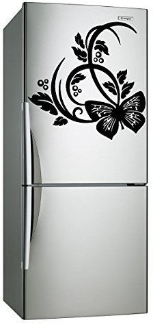 (40 cm x 39 cm), Vinyl, Schmetterling-Design, Nature Abstract, Vinyl, ablösbar, Dekoration für Zuhause, Motiv Random, inklusive Geschenkbox