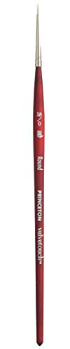 Princeton Velvetouch Artiste, Mixed-Media Brush for Acrylic, Watercolor & Oil, Series 3950 Round Luxury Synthetic, Size 18/0