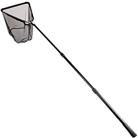 Fiblink 118 inches Folding Fishing Landing Net Fish Net with Extending Telescoping Aluminum Pole Handle (59-118 inches)