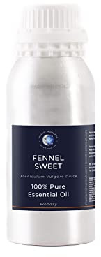 Mystic Moments | Fennel Sweet Essential Oil | 500g | Foeniculum vulgare gives a sweet, warm & aniseed aroma for diffusers, oil blends and fragrance formulations.