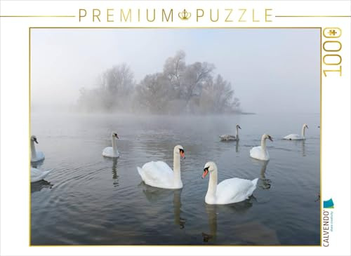 CALVENDO Puzzle EIN Motiv aus dem Kalender EIN Jahr mit den Schwänen | 1000 Teile Lege-Größe 64 x 48 cm Foto-Puzzle für glückliche Stunden