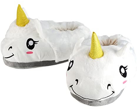 CoolChange zapatillas en forma de unicornio de felpa