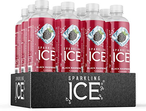 Sparkling Ice, Black Raspberry Flavored Sparkling Water - Contains Vitamins- Only 12 calories- No Added Sugar - No Carbs (12 x 500ml Bottles)