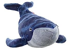 WILD REPUBLIC Cuddlekins Blauwal, Stofftier, Baby-Geschenk für Mädchen und Jungen, Kinder Plüschtier, Kuscheltier Für Babys, Spielzeug aus Recyclingmaterial, 30 cm
