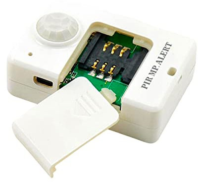 HUKITECH GSM Mobile Alarmanlage mit PIR Bewegungsmelder und Infrarot Sensor - Quadband mit Rückruffunktion - GSM Babyphone - Version 2018 - Farbe Weiß