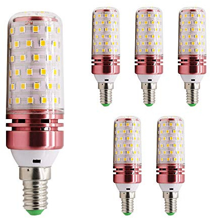 Mengjay® 5 Stück LED E14 Glühbirne 16W 1000LM ersetzt 120W, 3000K Warmweiß, nicht dimmbar, Kleine Edison-Schraube Kerze Leuchtmittel