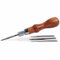 Liamostee Professionell Leder Craftool 4-in-1 Awl Klingen Set Leder Spitzen Meißel Nähte Loch Stanze Werkzeuge