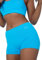 Sportkind Mädchen & Damen Kurze Sport Shorts, Turnhose, Gymnastikhose, Laufshorts, atmungsaktiv, türkis - neu, Gr. S