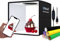 PULUZ Mini fotobox 25x25cm zum für produktfotografie Photo Box faltbar fotostudio lichtzelt, tragbar Foto Box klein CRI 97+ mit dimmbar 96 LED Beleuchtung & 12 Farbhintergründe